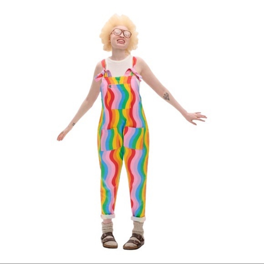 Lucy&Yak Wavy Rainbow Dungarees 8R/4R